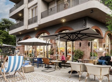 Трехкомнатные квартиры с отдельной кухней, 100м², в доме с парковкой на начальном этапе строительства в центре Алании ID-18486 фото-20