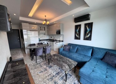 Стильная двухкомнатная квартира 56 м2, с мебелью, в 400 метрах от моря, в центре Аланьи ID-12042 фото-2