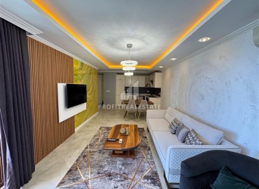 Видовая стильная квартира 1+1, 65м², в элитном комплексе на первой береговой линии в районе Тосмур, Алания ID-18497 фото-3