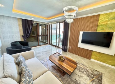 Видовая стильная квартира 1+1, 65м², в элитном комплексе на первой береговой линии в районе Тосмур, Алания ID-18497 фото-8