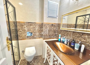 Видовая стильная квартира 1+1, 65м², в элитном комплексе на первой береговой линии в районе Тосмур, Алания ID-18497 фото-10