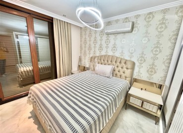 Видовая стильная квартира 1+1, 65м², в элитном комплексе на первой береговой линии в районе Тосмур, Алания ID-18497 фото-12