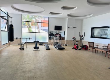 Видовая стильная квартира 1+1, 65м², в элитном комплексе на первой береговой линии в районе Тосмур, Алания ID-18497 фото-20