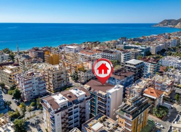 Уютная меблированная двухкомнатная квартира, 55м², в резиденции с бассейном в центре Алании, в 200м от пляжа Клеопатры ID-18500 фото-15