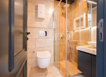 Готовая к проживанию, видовая квартира 1+1, 45м², в комфортабельном комплексе в 50м от моря, Кестель, Алания ID-18513 фото-7