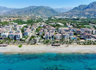 Готовая к проживанию, видовая квартира 1+1, 45м², в комфортабельном комплексе в 50м от моря, Кестель, Алания ID-18513 фото-19