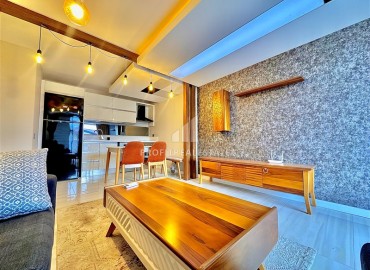 Элегантная видовая двухкомнатная квартира, 64м², в элитном комплексе района Каргыджак, Алания ID-18515 фото-3