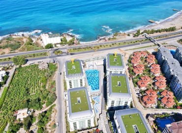 Видовая двухкомнатная квартира, 60м², в элитном комплексе Каргыджака, Алания, в 150м от собственного пляжа ID-18526 фото-14