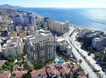 Элитная недвижимость: видовые апартаменты 1+1, 50м², в комплексе премиум-класса в 200м от моря в районе Алании Тосмур ID-18535 фото-1