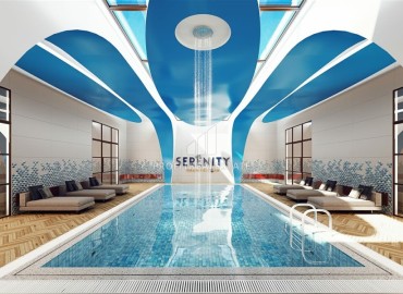 Элитная недвижимость: видовые апартаменты 1+1, 50м², в комплексе премиум-класса в 200м от моря в районе Алании Тосмур ID-18535 фото-8