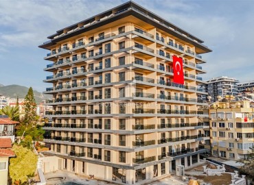 Элитная недвижимость: видовые апартаменты 1+1, 50м², в комплексе премиум-класса в 200м от моря в районе Алании Тосмур ID-18535 фото-13