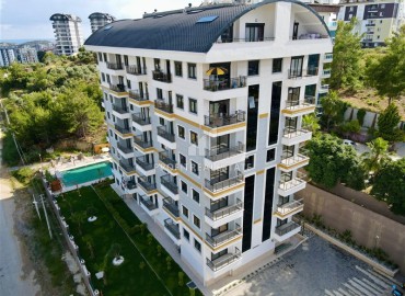 Апартаменты с одной спальней, 55м², в новой резиденции премиум класса 2024 года постройки в Авсалларе, Алания ID-18552 фото-14