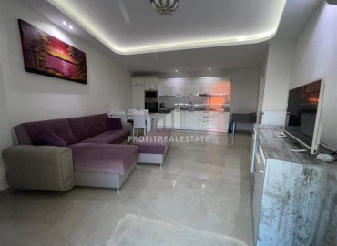 Меблированные апартаменты 1+1, 68м², на высоком этаже в элитном комплексе в 500м от моря в Махмутларе, Алания ID-18561 фото-5