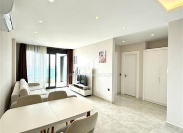 Стильная двухкомнатная квартира, 65м², в фешенебельном комплексе на первой береговой линии в Махмутларе, Алания. ID-18570 фото-4