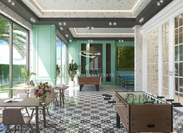 Фешенебельная двухкомнатная квартира, 57м², в элитном проекте на 1-й береговой линии в районе Кестель, Алания на этапе строительства ID-18576 фото-14