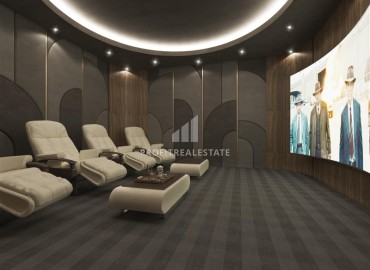 Фешенебельная двухкомнатная квартира, 57м², в элитном проекте на 1-й береговой линии в районе Кестель, Алания на этапе строительства ID-18576 фото-16