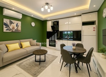 Уютная меблированная двухкомнатная квартира 43м², в новом комплексе с инфраструктурой, в центре Аланьи ID-15067 фото-2