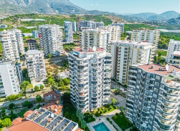 Элегантная видовая трехкомнатная квартира, 120м², в резиденции с бассейном в районе Махмутлар, Алания ID-18602 фото-1