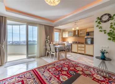 Элегантная видовая трехкомнатная квартира, 120м², в резиденции с бассейном в районе Махмутлар, Алания ID-18602 фото-5