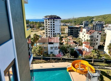 Видовая меблированная квартира с одной спальней, 60м², в комплексе премиум класса в Авсалларе, Авсаллар ID-18622 фото-14