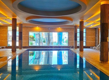 Меблированные апартаменты 1+1, 65м², в элитном комплексе с собственным пляжем в Каргыджаке, Алания ID-18625 фото-12