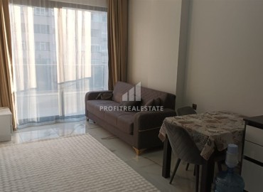 New one-bedroom unfurnished apartment, 500 meters from the sea, in a residence with a winter pool, in the center of Alanya ID-16766 фото-2