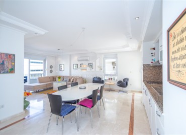 Меблированная квартира с двумя спальнями, 110м², в комплексе с бассейном, в 150м от моря в районе Алании Оба ID-17563 фото-3