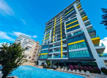 Стильная видовая квартира 1+1, 65м², в фешенебельном комплексе на первой береговой линии в Махмутларе, Алания. ID-18640 фото-1