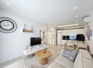 Стильная видовая квартира 1+1, 65м², в фешенебельном комплексе на первой береговой линии в Махмутларе, Алания. ID-18640 фото-5