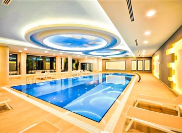 Стильная видовая квартира 1+1, 65м², в фешенебельном комплексе на первой береговой линии в Махмутларе, Алания. ID-18640 фото-20