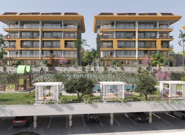 Квартиры разных планировок, 55-234м², в строящемся комфортабельном комплексе, в районе Кестель, Алания ID-18641 фото-4