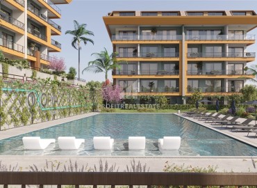 Квартиры разных планировок, 55-234м², в строящемся комфортабельном комплексе, в районе Кестель, Алания ID-18641 фото-6