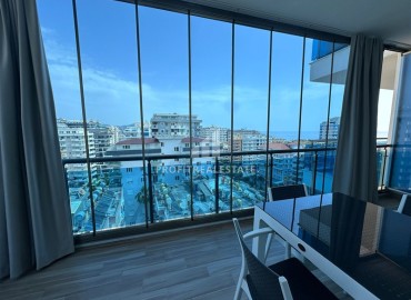 Двухкомнатная меблированная квартира, 65м², с видом на море в элитном комплексе Махмутлара, Алания ID-18648 фото-13