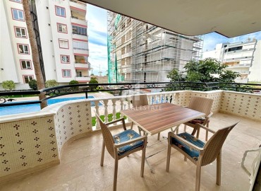 Большая квартира с двумя спальнями, 125м², в резиденции с бассейном на первой линии в Махмутларе, Алания ID-18655 фото-14