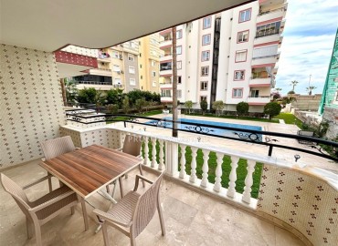 Большая квартира с двумя спальнями, 125м², в резиденции с бассейном на первой линии в Махмутларе, Алания ID-18655 фото-15