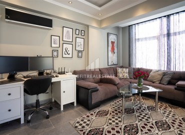 Линейная квартира с тремя спальнями, 130м², готовая к проживанию, в 300м от моря в районе Оба, Алания под ВНЖ ID-18681 фото-9