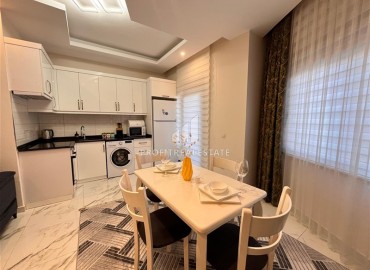 Элегантная двухкомнатная квартира, 55м², в резиденции с бассейном в центре Алании, у пляжа Кейкубат ID-18710 фото-4