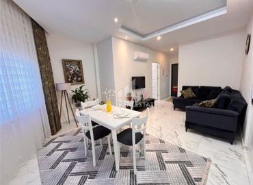 Элегантная двухкомнатная квартира, 55м², в резиденции с бассейном в центре Алании, у пляжа Кейкубат ID-18710 фото-6