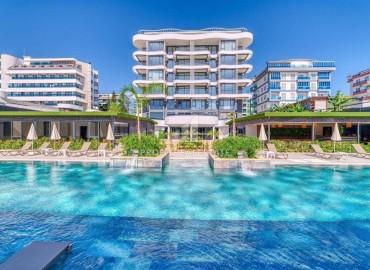 Двухкомнатная квартира, 65м², с бытовой техникой в элегантной резиденции на первой береговой линии в Каргыджаке, Алания ID-17190 фото-1