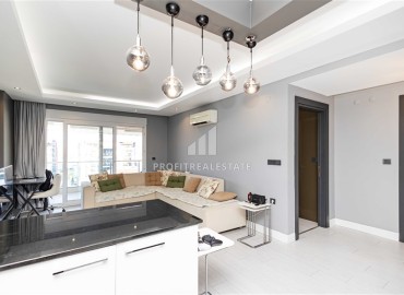 Элегантная двухкомнатная квартира, 80м², на высоком этаже в элитном комплексе в районе Алании – Джикджилли ID-18742 фото-5