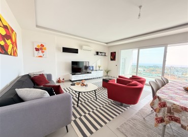 Видовая трехкомнатная квартира, 120м² с элегантным интерьером в комфортабельном комплексе в Джикджилли, Алания ID-18765 фото-2