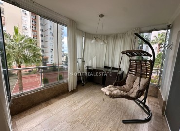 Элегантная трехкомнатная квартира, 120м² с остекленным балконом в элитном комплексе в Джикджилли, Алания ID-18767 фото-5