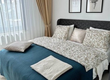 Меблированные двухкомнатные апартаменты, 50м², в комфортабельной новостройке в 500м от моря в районе Кестель, Алания ID-18773 фото-5