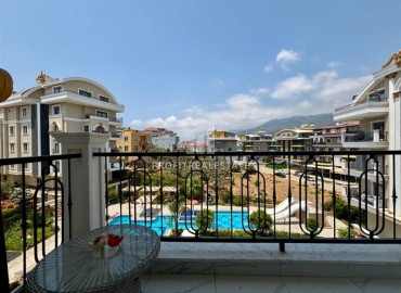 Элегантная видовая квартира c одной спальней, 50м², в комплексе премиум класса в районе Алании Оба ID-18792 фото-11