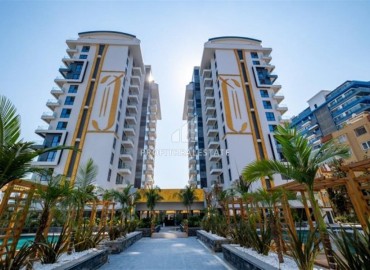 Элитная недвижимость: квартира 2+1, 95м², в комплексе с отельной инфраструктурой на первой береговой линии в Махмутларе, Алания ID-18798 фото-1
