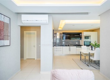 Фешенебельный видовой садовый дуплекс 2+1, 130м², в уютном комплексе на первой береговой линии в Кестеле, Алания ID-18807 фото-4