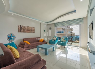 Видовая меблированная трехкомнатная квартира, 115м² в уютном комплексе на центральной улице Махмутлара в 300м от моря ID-18828 фото-3