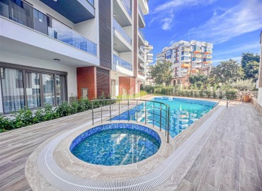 Квартира с одной спальней, 63м², в строящемся комплексе, в 550м от моря в районе Тосмур, Алания ID-14187 фото-14