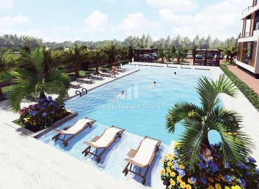 Меблированная двухкомнатная квартира, 60м² в комплексе премиум класса в 450м от моря в районе Мерсина - Тедже. ID-18842 фото-19