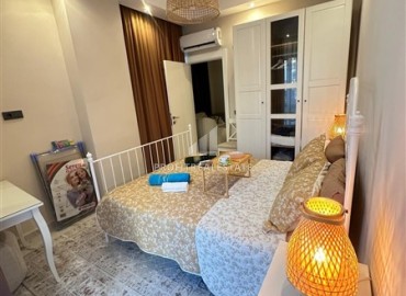 Стильные двухкомнатные апартаменты, 55м², в малоквартирной новостройке в центре Алании, 500м от моря ID-18901 фото-11